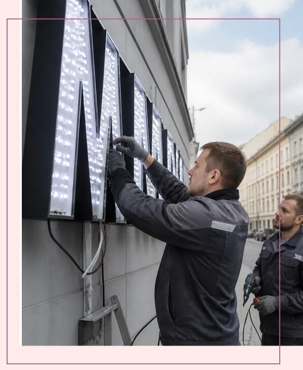 Изготовление и монтаж светодиодных LED вывесок в Алексине